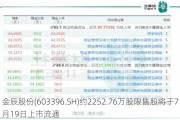 金辰股份(603396.SH)约2252.76万股限售股将于7月19日上市流通