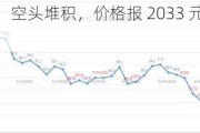 纯碱主力合约：空头堆积，价格报 2033 元/吨，跌幅 0.54%