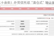 持有超二十余年！外贸信托欲“***式”转让宝盈基金25%股权