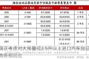 中国正考虑对大排量或2.5升以上进口汽车加征关税？商务部回应