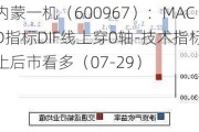 内蒙一机（600967）：MACD指标DIF线上穿0轴-技术指标上后市看多（07-29）