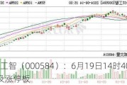 *ST工智（000584）：6月19日14时40分触及涨停板