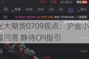 光大期货0709观点：沪金小幅回落 静待CPI指引