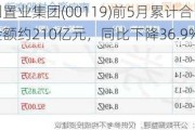 保利置业集团(00119)前5月累计合同销售金额约210亿元，同比下降36.9%