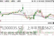 中科电气(300035.SZ)：上半年预盈5621万元―7495万元 同比实现扭亏为盈