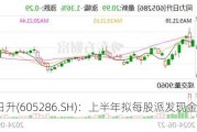 同力日升(605286.SH)：上半年拟每股派发现金红利0.12元