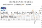 兰格钢铁：5 月成本上升毛利分化，6 月盈利难言乐观