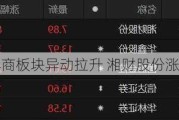 券商板块异动拉升 湘财股份涨停