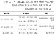 联创电子：2024年半年度净利润约-6499万元