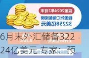 6月末外汇储备32224亿美元 专家：预计未来一段时间我国外储规模将持续稳定在3万亿美元以上