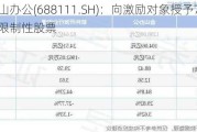 金山办公(688111.SH)：向激励对象授予79.80万股限制性股票