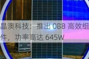 晶澳科技：推出 0BB 高效组件，功率高达 645W