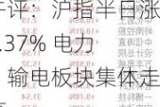 午评：沪指半日涨0.37% 电力、输电板块集体走高