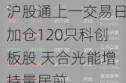 沪股通上一交易日加仓120只科创板股 天合光能增持量居前