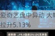 爱奇艺盘中异动 大幅拉升5.13%