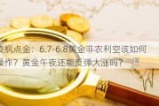 凌枫点金：6.7-6.8黄金非农利空该如何操作？黄金午夜还能反弹大涨吗？