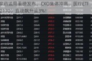 国家药监局重磅发布，CXO集体冲高，医疗ETF（512170）直线飙升逾3%！