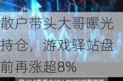 散户带头大哥曝光持仓，游戏驿站盘前再涨超8%