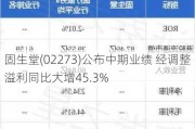 固生堂(02273)公布中期业绩 经调整溢利同比大增45.3%