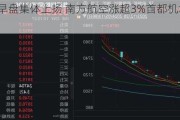 航空股早盘集体上扬 南方航空涨超3%首都机场涨超2%