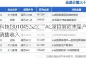 天禄科技(301045.SZ)：TAC膜目前尚未量产，未实现销售收入