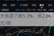 天地源下跌5.3%，报2.86元/股