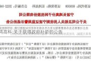 长鸿高科:关于获得政府补助的公告