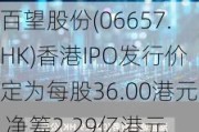 百望股份(06657.HK)香港IPO发行价定为每股36.00港元 净筹2.29亿港元