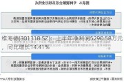 维海德(301318.SZ)：上半年净利润5290.58万元，同比增长14.41%