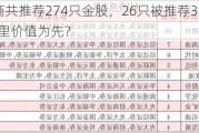 6月券商共推荐274只金股，26只被推荐3次以上！震荡市里价值为先？