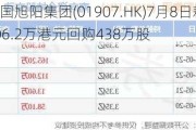 中国旭阳集团(01907.HK)7月8日耗资1306.2万港元回购438万股