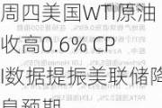 周四美国WTI原油收高0.6% CPI数据提振美联储降息预期