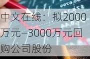 中文在线：拟2000万元—3000万元回购公司股份