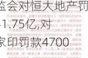 ***对恒大地产罚款41.75亿,对许家印罚款4700万