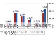 嘉化能源：上半年净利润同比下降15%