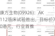 康方生物(09926)：AK112临床试验胜出，目标价70港元，行业首推