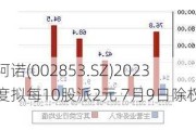 皮阿诺(002853.SZ)2023年度拟每10股派2元 7月9日除权除息