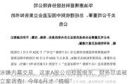 涉嫌内幕交易，这家A股公司控股股东、财务总监被立案调查！今年6月才“摘帽”