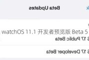 苹果 watchOS 11.1 开发者预览版 Beta 5 发布