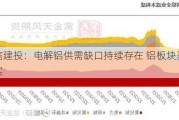 中信建投：电解铝供需缺口持续存在 铝板块基本面扎实