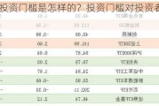 ETF 的投资门槛是怎样的？投资门槛对投资者有何影响？