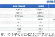 和顺科技：控股子公司以4219万元竞得土地使用权