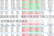 国泰君安期货：橡胶市场库存下降23万吨 自然橡胶价格或续涨