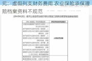 中华联合财险两家支公司合计被罚24万元：虚假列支财务费用 农业保险承保理赔档案资料不规范