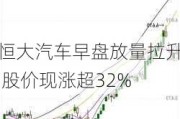 恒大汽车早盘放量拉升 股价现涨超32%