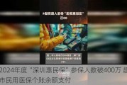 2024年度“深圳惠民保”参保人数破400万 超8成市民用医保个账余额支付