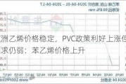 亚洲乙烯价格稳定，PVC政策利好上涨但需求仍弱：苯乙烯价格上升