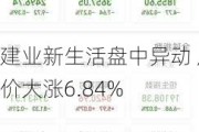 建业新生活盘中异动 股价大涨6.84%