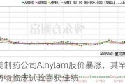 美制药公司Alnylam股价暴涨，其罕见病药物临床试验喜获佳绩