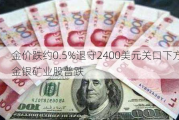 金价跌约0.5%退守2400美元关口下方，金银矿业股普跌